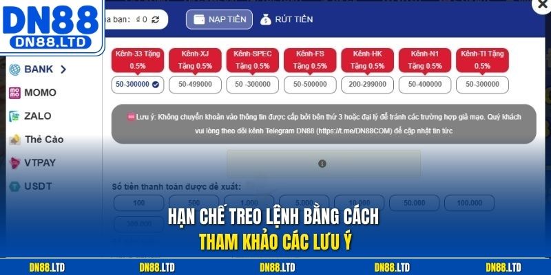 Hạn chế treo lệnh bằng cách tham khảo các lưu ý