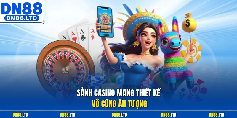 Sảnh Casino mang thiết kế vô cùng ấn tượng