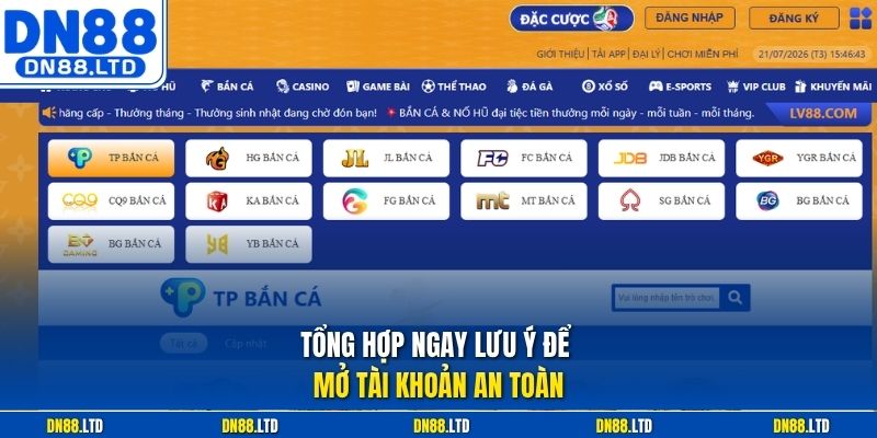 Tổng hợp ngay lưu ý để mở tài khoản an toàn